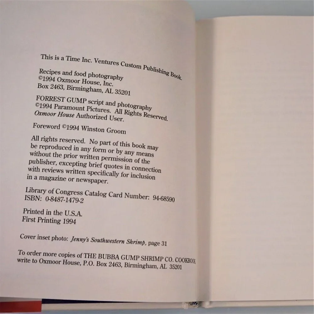 The Bubba Gump Shrimp Co. Cookbook Recipes and Reflections from FORREST GUMP